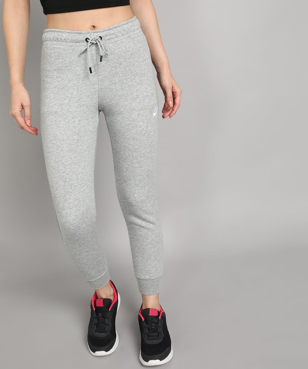Nike Women Solid Grey Track Pants